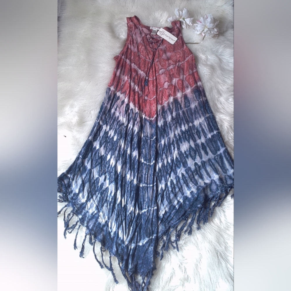Cute Options Tie Dye Cover Up Free Size